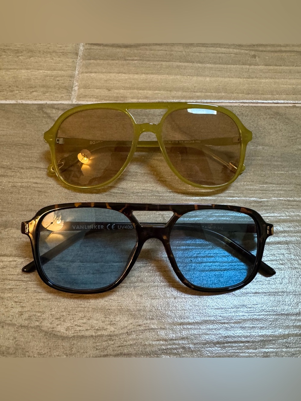 Colored Aviator Sunglasses Set